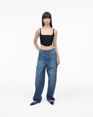 Black Marc Jacobs The Denim Bustier | 569BJGIKD