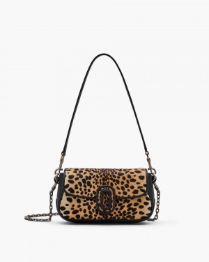 Black Multicolor Marc Jacobs The Cheetah Haircalf Clover Shoulder Bag | 032BCMJTQ