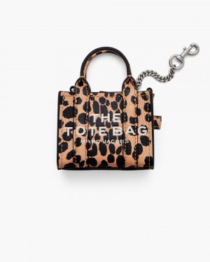 Black Multicolor Marc Jacobs The Cheetah Nano Tote Charm | 310VUISJT