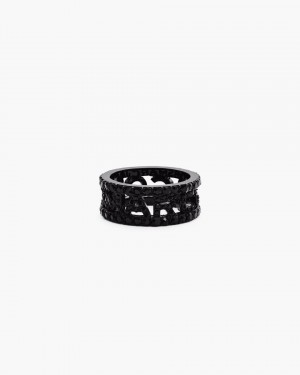 Black / Black Marc Jacobs The Monogram Pave Ring | 097WEJRAL