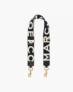 Black / White Marc Jacobs The Logo Webbing Strap | 560IZOQXL