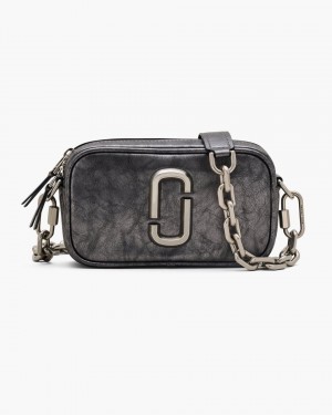 Dark Grey Marc Jacobs The Metallic Distressed Big Shot | 741GRKCVA