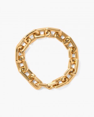 Gold Marc Jacobs The J Marc Chain Link Bracelet | 382JRTZUB