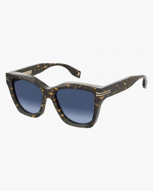 Havana Marc Jacobs Icon Edge Oversized Square Sunglasses | 340WRXCHV