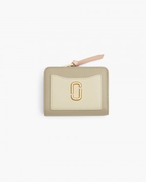 Khaki Multicolor Marc Jacobs The Utility Snapshot Mini Compact Wallet | 746BVSXKY