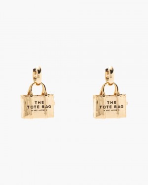 Light Gold Marc Jacobs The Tote Bag Earrings | 451OUSTIQ