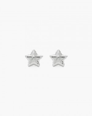 Light Silver Marc Jacobs Balloon Star Earrings | 124XBSDEV