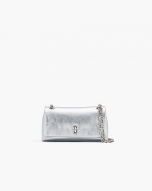 Silver Marc Jacobs The Metallic Dual Chain Wallet | 486ZUGIKQ