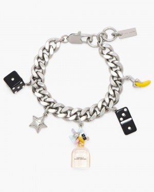Silver / Pink Multicolor Marc Jacobs Perfect Charm Bracelet | 762NBJTYL
